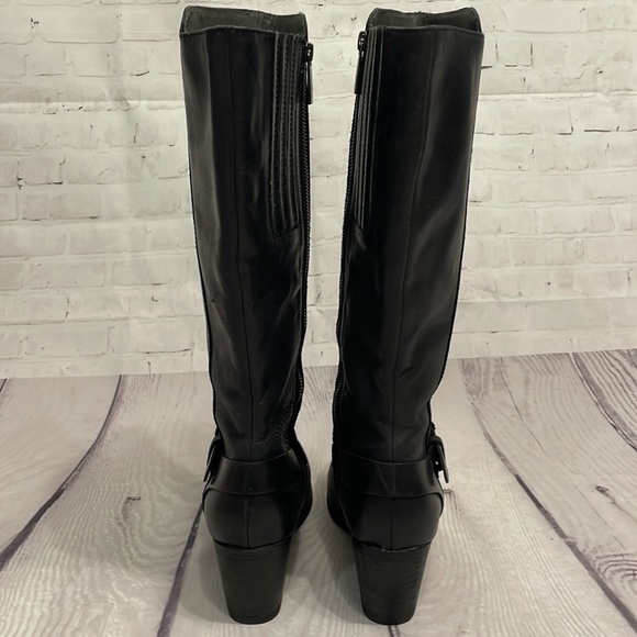 Bussola Matte Black Leather Riding Boots Size EU39=US9 - Picture 6 of 12